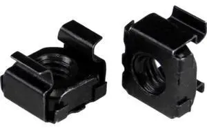StarTech.com M5 Cage Nuts - 50 Pack, Black - M5 Mounting Cage Nuts for Server Rack & Cabinet - Cage Nut - Steel - Black - 1 Pack