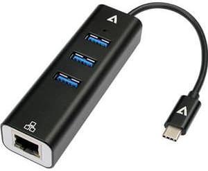 BLK USB-C TO RJ45 PLUS 3XUSB PORT USB HUB AND GIGABIT ETHERNET