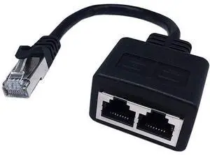 4XEM 2-to-1 RJ45 Splitter Cable Adapter F/M- CAT6 4XCAT6SPLITTER