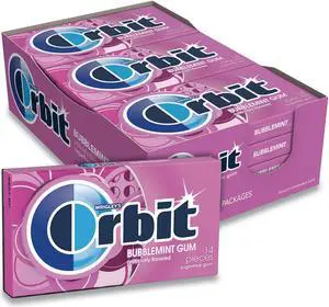 Sugar-Free Chewing Gum Bubblemint 12/Box WMW21489