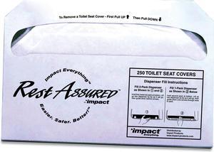 Rest Assured Seat Covers 14.25 x 16.85 White 250/Pack 20 Packs/Carton 25177673