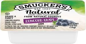 Smucker's Natural Concord Grape Jam, 0.5 Ounce Pack of 200 8202