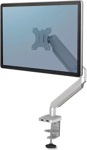 Fellowes Platinum Series Adjustable Single Monitor Arm Up to 32" Silver (8056401)
