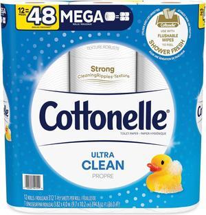 Cottonelle Ultra Clean Toilet Paper 48 Mega Rolls 54151