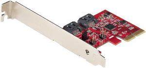 StarTech 2P6GR-PCIE-SATA-CARD SATA PCIe Card, 2 Port PCIe SATA Expansion Card, 6Gbps SATA, PCI Express to SATA Adapter, SATA RAID, PCIe to SATA Converter