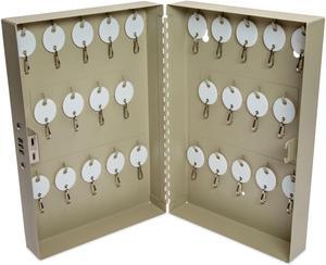 Combination Lockable Key Cabinet 28-Key Metal Sand 7.75 x 3.25 x 11.5 500124