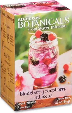 Bigelow Tea Botanicals Blackberry Raspberry Hibiscus 0.7 oz 18/Box RCB39000