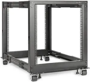 Rocstor SolidRack 12U Adjustable Depth Open Frame 4 Post Rack Y10E008B1