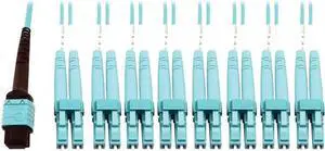 Tripp Lite 3m 400G Multimode 50/125 OM4 Fiber Optic Cable Aqua N846D03M24CAQ