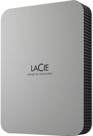 LaCie Mobile Drive STLP5000400 5TB USB-C Portable Hard Drive Moon Silver