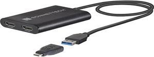 DUAL 4K 60HZ HDMI ADAPTER CONNECT 2X 4K DISPLAYS IDEAL M1 MAC