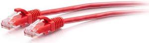 C2G 15ft Cat6a Snagless Unshielded UTP Slim Ethernet Patch Cable Red C2G30165