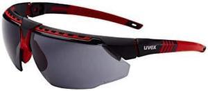 Avatar Safety Glasses Black/Red Polycarbonate Frame Gray Polycarbonate Lens S2861HS
