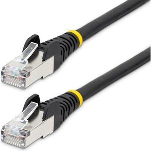 StarTech 9ft CAT6a Ethernet Cable Black Low Smoke Zero Halogen LSZH 10 GbE 100W PoE S/FTP Snagless RJ-45 Network Patch Cord NLBK9FCAT6APATCH