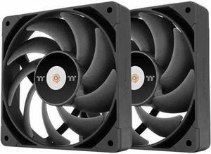 Thermaltake TOUGHFAN 14 Pro High Static Pressure PC Cooling Fan, PWM controlled 500~2000 rpm, Air Flow 119.6 CFM, Gen.2 Hydraulic Bearing 140mm Case/Radiator Fan (2 Pack) CL-F160-PL14BL-A