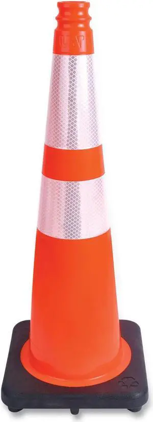 Traffic Cone 10.75 x 10.75 x 28 Orange/Silver/Black 35500