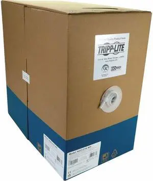 Eaton Tripp Lite Series Cat6a 10G Solid Core UTP Ethernet Cable, White 1000 Ft