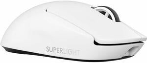Logitech G PRO X Superlight 2 Lightspeed Wireless Gaming Mouse Lightweight LIGHTFORCE Hybrid Switches Hero 2 Sensor 32000 DPI 5 Programmable Buttons USBC Charging PC  Mac  White