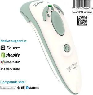 Socket Mobile DuraScan D755 Ultimate Barcode Scanner for Health Care White