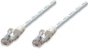 Intellinet Network Cable, Cat5e, UTP, RJ45 Male / RJ45 Male, 0.15 m (0.5 ft.), White