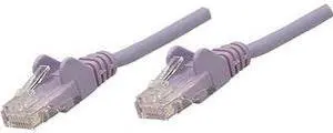 Intellinet Network Cable, Cat5e, UTP, RJ45 Male / RJ45 Male, 0.3 m (1 ft.), Purple