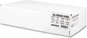 Low-Density Commercial Can Liners 60 gal 1.5 mil 38" x 58" Black Interleaved Roll 20 Bags/Roll 5 Rolls/Carton SL3858150K