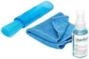 Manhattan Lcd Mini Cleaning Kit (2 Ounces) With Microfiber Cloth Retractable Brush & Carrying Bag