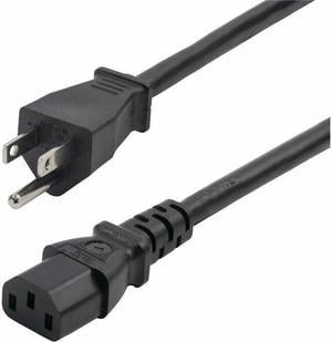 StarTech 8ft 2.4m Computer Power Cord NEMA 5-15P to IEC 60320 C13 AC Power Cable 13A 125V 16AWG UL Listed Components 271B6800POWERCORD