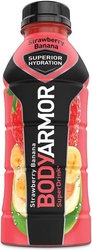 SuperDrink Sports Drink Strawberry Banana 16 oz Bottle 12/Pack 10000314