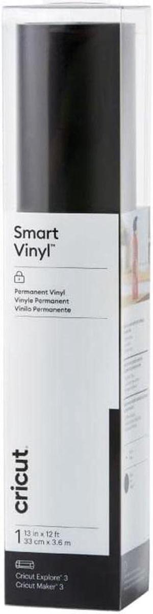 Cricut Smart Permanent Vinyl (13in x 12ft, Black) for Explore and Maker 3 - Matless cutting for long cuts up to 12ft