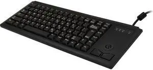 15 Inch Ultra Slim International Keyb 83key Mech Keyswtchs Opt Trkball Bk