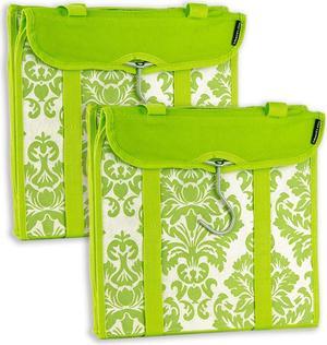 Travelon Hanging Handbag Organizer - Set of 2 (Lime Damask)