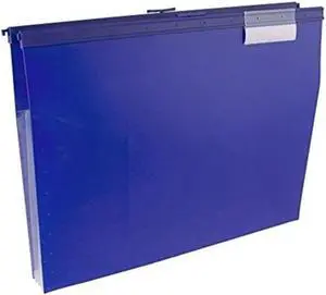 Wilson Jones Slide-Bar Expanding File Jacket Pocket with CD Holder Blue