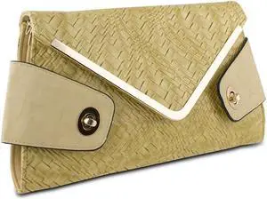Mad Style Owl Envelope Clutch Beige Purse Fashion Style Everyday