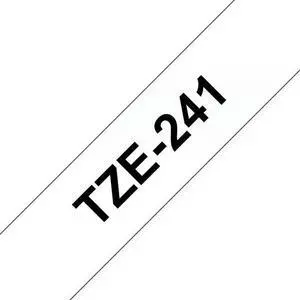 Brother P-touch TZe TZE241 Label Tape - 45/64" Width x 26 1/5 ft Length - White