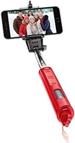 Smart Gear 40" Bluetooth Telescoping Extendable Monopod Selfie Stick Red