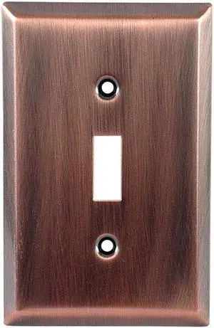 GE 57331 Single Gang Light Switch Toggle Wall Plate Switchplate Copper Finish