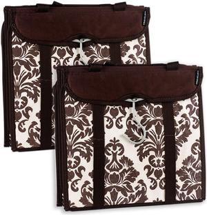 Travelon Hanging Handbag Organizer - Set of 2 (Chocolate Damask)