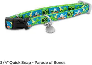 PetSafe Bark Avenue Quick Snap Buckle Pet Dog Collar Small Bones