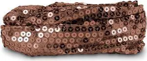 Calypso Studios Glitz Bendi Sequin Wire Headband Dance Cheer Costume Brown
