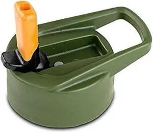 Eco-Vessel Replacement Kids Flip Straw Top, Green with Orange Spout