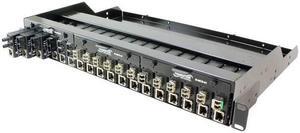 Transition Networks M-MCR-01-NA 18-Slot Mini Media Converter Chassis - Modular Expansion Base - Ac 100/240 V - 1.5U - Rack-Mountable