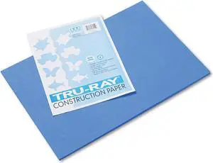Pacon Tru-Ray 12" x 18" Construction Paper Blue 50 Sheets (P103054)