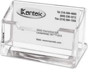 Kantek Acrylic Business Card Holder Capacity 80 Cards Clear AD30