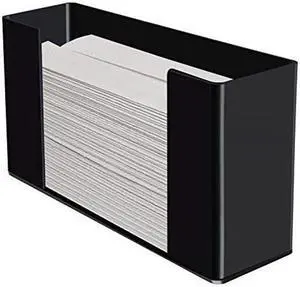 Kantek Multifold Paper Towel Dispenser Acrylic 12.5 x 4.4 x 7 Black AH190B