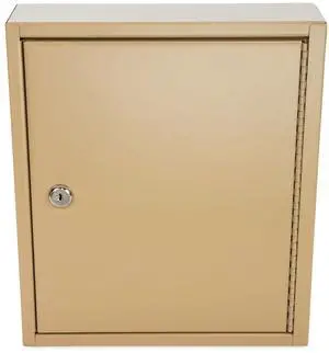 Key Lockable Key Cabinet 60-Key Metal Sand 10.63 x 3 x 12.13 500131