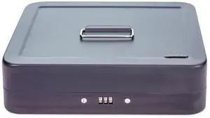 Controltek Cash Box with Combination Lock 6 Compartments Charcoal 500128
