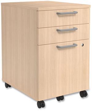 Union & Scale Essentials 3-Drawer Mobile Vertical File Cabinet, Natural