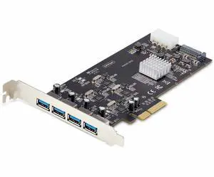 StarTech 4-Port USB PCIe Card, USB 3.2 5Gbps, PCI Express Expansion Card with 4x Independent USB Controllers, 4x USB-A Ports, Windows/macOS/Linux - P5Q4A-USB-CARD
