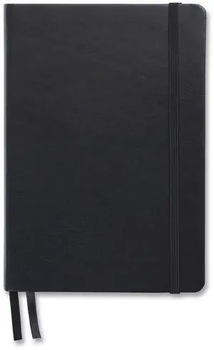 Tru Red Business Journal, Narrow Rule, Black, 8 x 5.5, Each (TUD24377298)